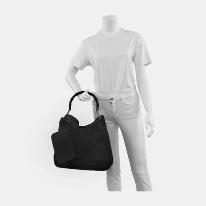 GUCCI Tote bag Black Special Material Bamboo Handle Bag Tote Bag Ruthenium color hardware Sub-bag-(SKU)-941712456