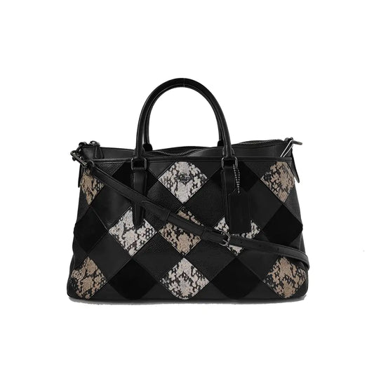 COACH CROSBY Black Leather Single Shoulder Bag Handbag Black hardware Removable shoulder strap-(SKU)-942426651
