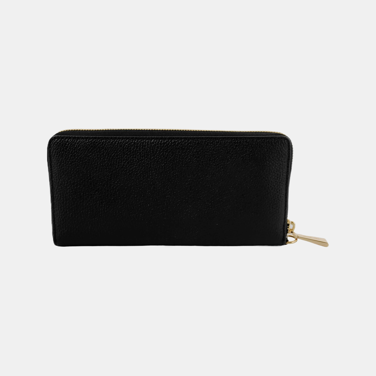 MICHAEL KORS Black Leather Wallet Golden hardware-(SKU)-942270636