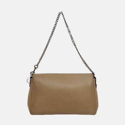COACH Khaki Leather Single Shoulder Bag and Handbag Golden hardware-(SKU)-942795544