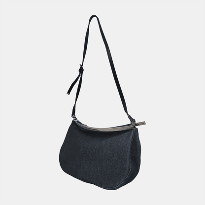 FENDI Dark blue denim single shoulder bag crossbody Silver Hardware-(SKU)-944960324