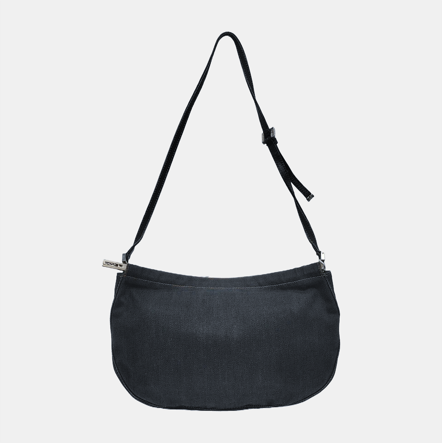 FENDI Dark blue denim single shoulder bag crossbody Silver Hardware-(SKU)-944960324