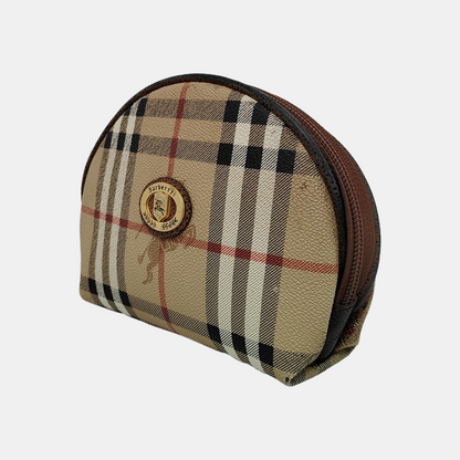 BURBERRY Brown Coated Canvas Warhorse Grain Handbag Handbag Single Shoulder Bag Golden hardware-(SKU)-945832209