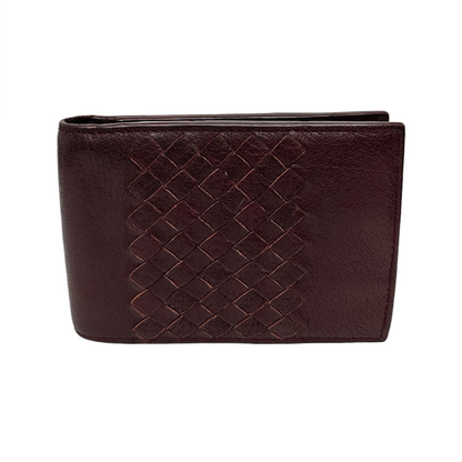 BOTTEGA VENETA Brown Cowhide Woven Wallet-(SKU)-947036391