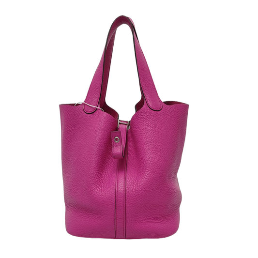 HERMÈS Picotin Lock 22 Lilac Clemence Calfskin Handbag Silver Hardware C-(SKU)-947329501