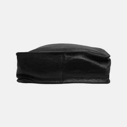 CHANEL JUMBO CRAVE Black Leather Quilted Single Shoulder Bag with Gold Hardware 30 opening-(SKU)-947026988