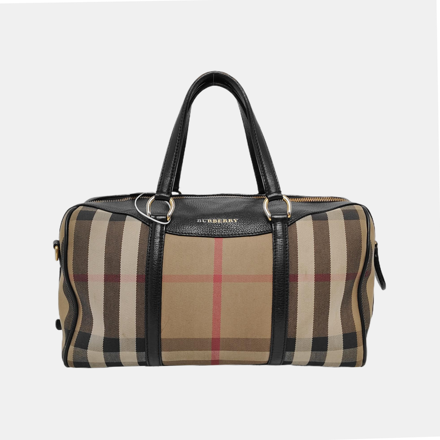 BURBERRY Alchester Multicolor Canvas Handbag Golden hardware-(SKU)-939790011