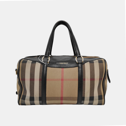 BURBERRY Alchester Multicolor Canvas Handbag Golden hardware-(SKU)-939790011