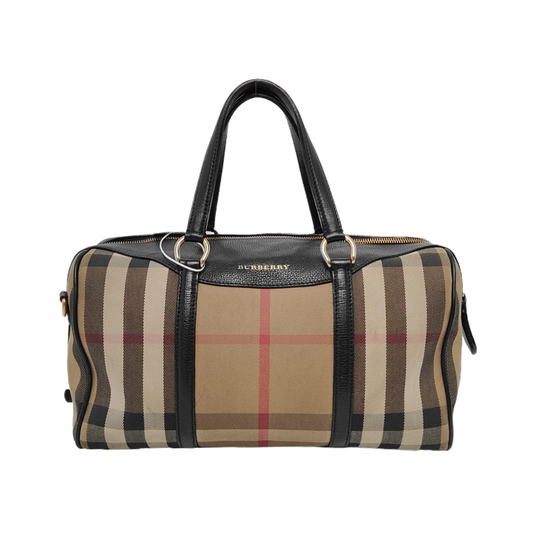 BURBERRY Alchester Multicolor Canvas Handbag Golden hardware-(SKU)-939790011