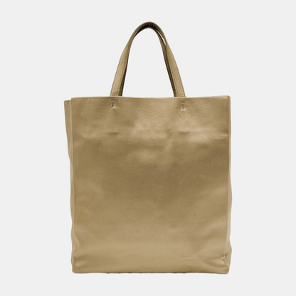 PRADA Gold Fabric Logo Tote Bag Golden hardware-(SKU)-947749658