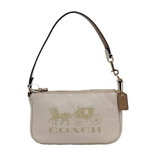 COACH NOLITA White Leather Carriage Single Shoulder Handbag Tote Bag Golden hardware-(SKU)-935756200