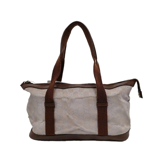 GUCCI Light Purple Canvas Monogrammed Tote Bag Shoulder Bag Ruthenium color hardware-(SKU)-948093980