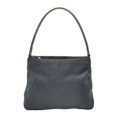 PRADA Green Nylon Single Shoulder Bag Silver Hardware-(SKU)-948145108