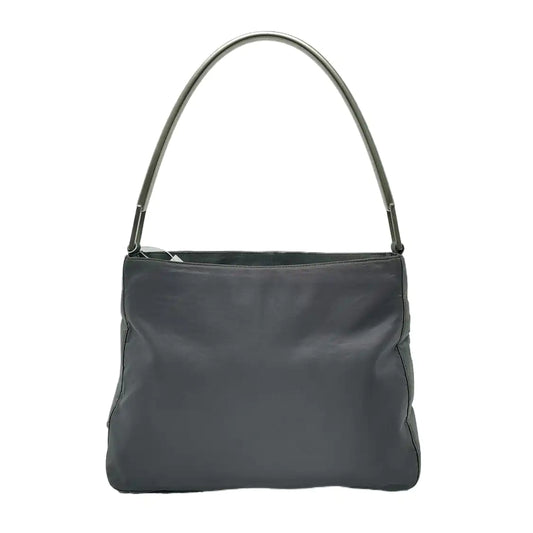 PRADA Green Nylon Single Shoulder Bag Silver Hardware-(SKU)-948145108