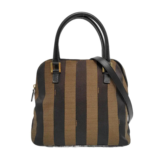 FENDI Brown Canvas Handbag Golden hardware-(SKU)-948418189