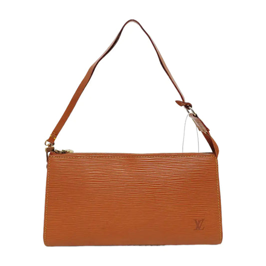 LOUIS VUITTON ACCESSOIRES 棕色EPI牛皮水波纹麻将包Handheld包 Golden hardware Vintage model Removable shoulder strap-(SKU)-948516772