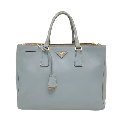 PRADA Galleria Extra Large Light Blue Cowhide Single Shoulder Bag Handbag Golden hardware-(SKU)-948949489