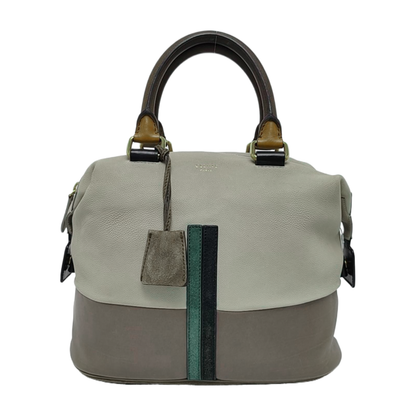 CELINE Khaki Leather Single Shoulder Bag Tote Bag Golden hardware-(SKU)-948941217