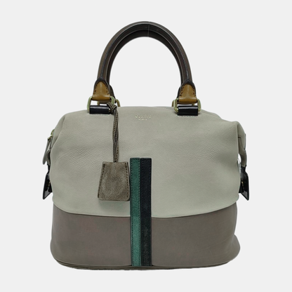 CELINE Khaki Leather Single Shoulder Bag Tote Bag Golden hardware-(SKU)-948941217