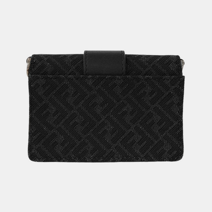FENDI Baguette mini Black织物双F提花钱包 Silver Hardware-(SKU)-948893473