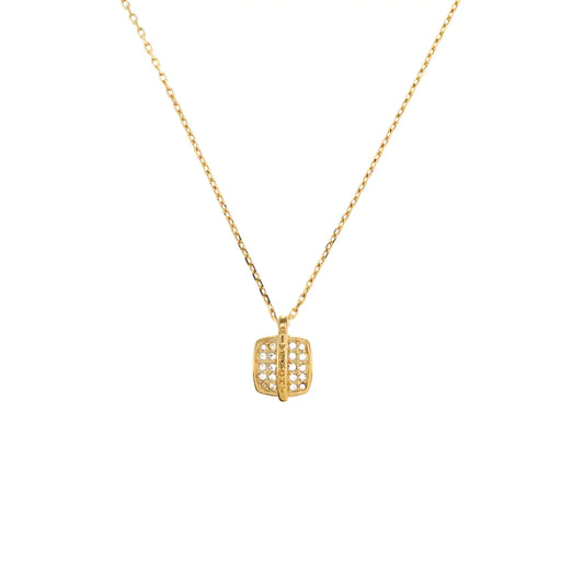 GIVENCHY Gold Alloy Artificial Crystal Embedded Necklace Length46cm-(SKU)-942285357