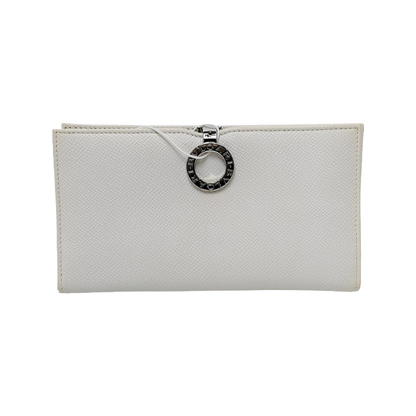 BVLGARI BVLGARI White Cowhide Wallet Silver Hardware-(SKU)-949211170