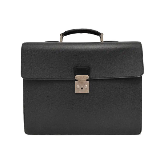 LOUIS VUITTON ROBUSTO Black cowhide tote bag Silver Hardware-(SKU)-949370628