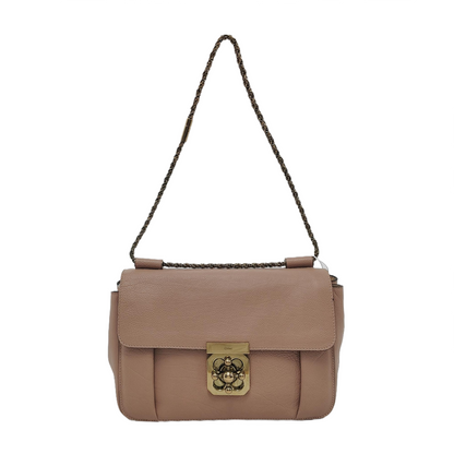 Chloé Elsie Pink Cowhide Single Shoulder Bag Tote Golden hardware-(SKU)-949587215
