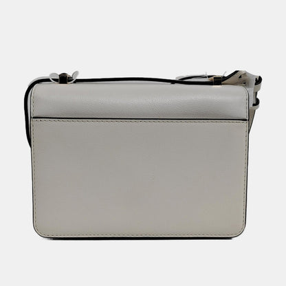 MICHAEL KORS Hendrix Extra Small White Leather Crossbody Single Shoulder Bag Golden hardware Removable shoulder strap-(SKU)-950008271