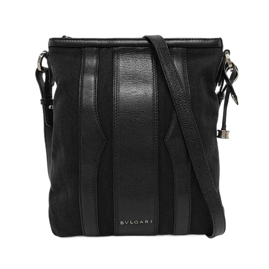 BVLGARI B ZERO Black Fabric Single Shoulder Bag Golden hardware Removable shoulder strap-(SKU)-948940797