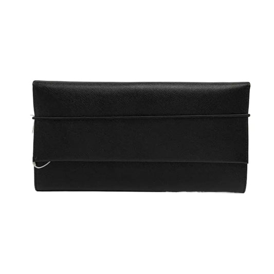 PRADA Bauletto Saffiano Black Leather Crosshatch Handbag Golden hardware-(SKU)-950001304