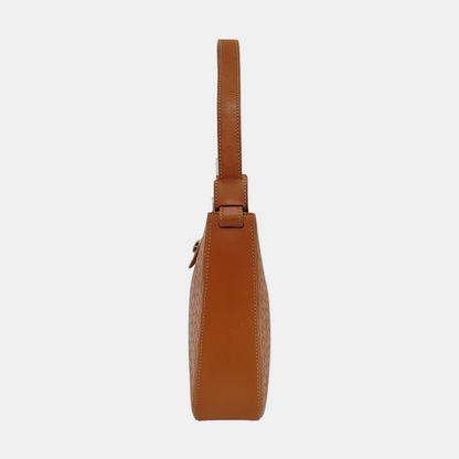 CELINE Caramel Cowhide Triumph Monogrammed Single Shoulder Bag Handbag Golden hardware-(SKU)-950054441