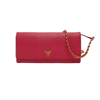 PRADA Pink Cowhide Single Shoulder Bag Crossbody Bag Golden hardware Removable shoulder strap-(SKU)-945700600