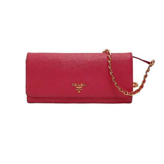 PRADA Pink Cowhide Single Shoulder Bag Crossbody Bag Golden hardware Removable shoulder strap-(SKU)-945700600