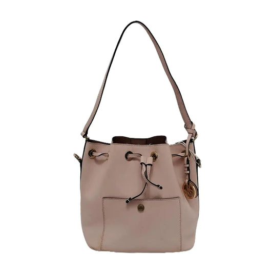 MICHAEL KORS Bucket bag Khaki cowhide embossed single shoulder bag handbag crossbody bag Golden hardware-(SKU)-944251634