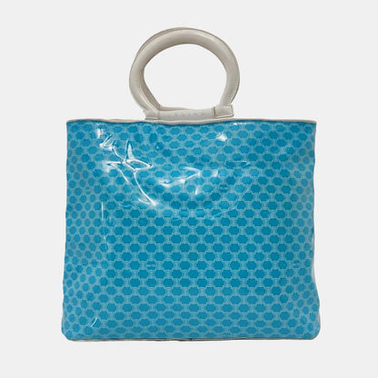 CELINE Blue Special Material Triumphal Arch Handbag Silver Hardware-(SKU)-950400096
