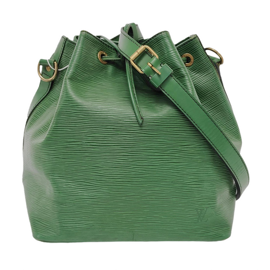 LOUIS VUITTON NÉONOÉ  Small size 绿色EPI牛皮水波纹Bucket bag斜挎包Shoulder Bag Handbag Golden hardware Vintage model Removable shoulder strap-(SKU)-950349163