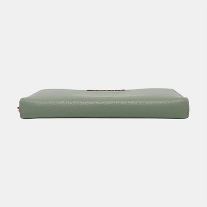 EMPORIO ARMANI Light Green Leather Wallet Golden hardware-(SKU)-950857447