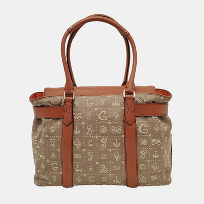 LANCEL Khaki Nylon Flower Handbag Golden hardware-(SKU)-950489548