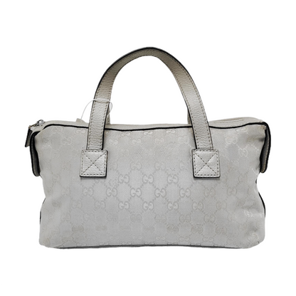 GUCCI Gray Canvas Monogram Handbag Silver Hardware-(SKU)-944904855