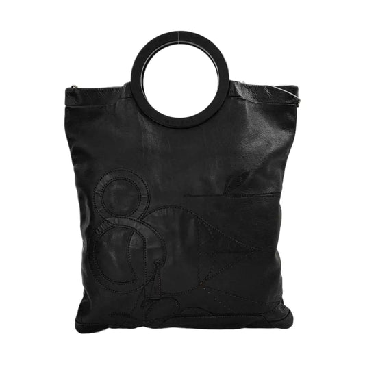 CELINE Black leather quilted handbag Silver Hardware-(SKU)-950632475