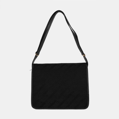 BALENCIAGA Black Fabric Crossbody Shoulder Bag Golden hardware-(SKU)-950543963