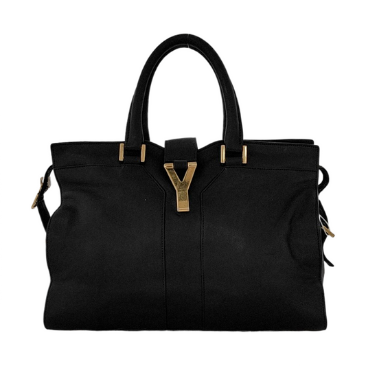 YSL CHYC Y LIGNE Small size Black cowhide tote bag Golden hardware-(SKU)-950515065