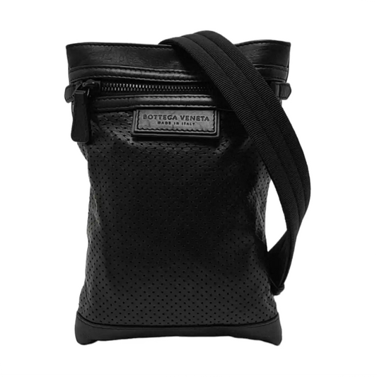 BOTTEGA VENETA Black Leather Embossed Single Shoulder Bag Tote Black hardware-(SKU)-951290647