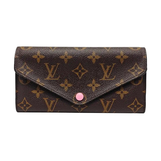 LOUIS VUITTON JOSÉPHINE Brown coated canvas vintage wallet Golden hardware-(SKU)-951380738