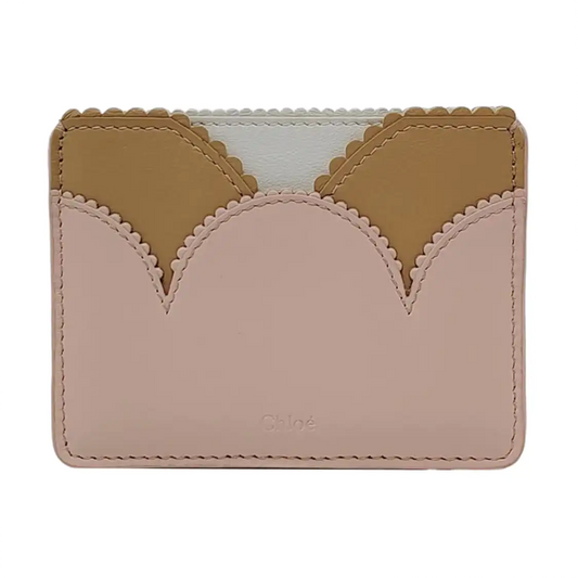 Chloé Pink Cowhide Quilted Card Case-(SKU)-951414121