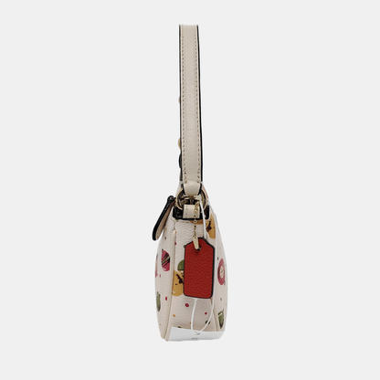 COACH NOLITA White Coated Canvas Printed Handbag Golden hardware-(SKU)-951528417