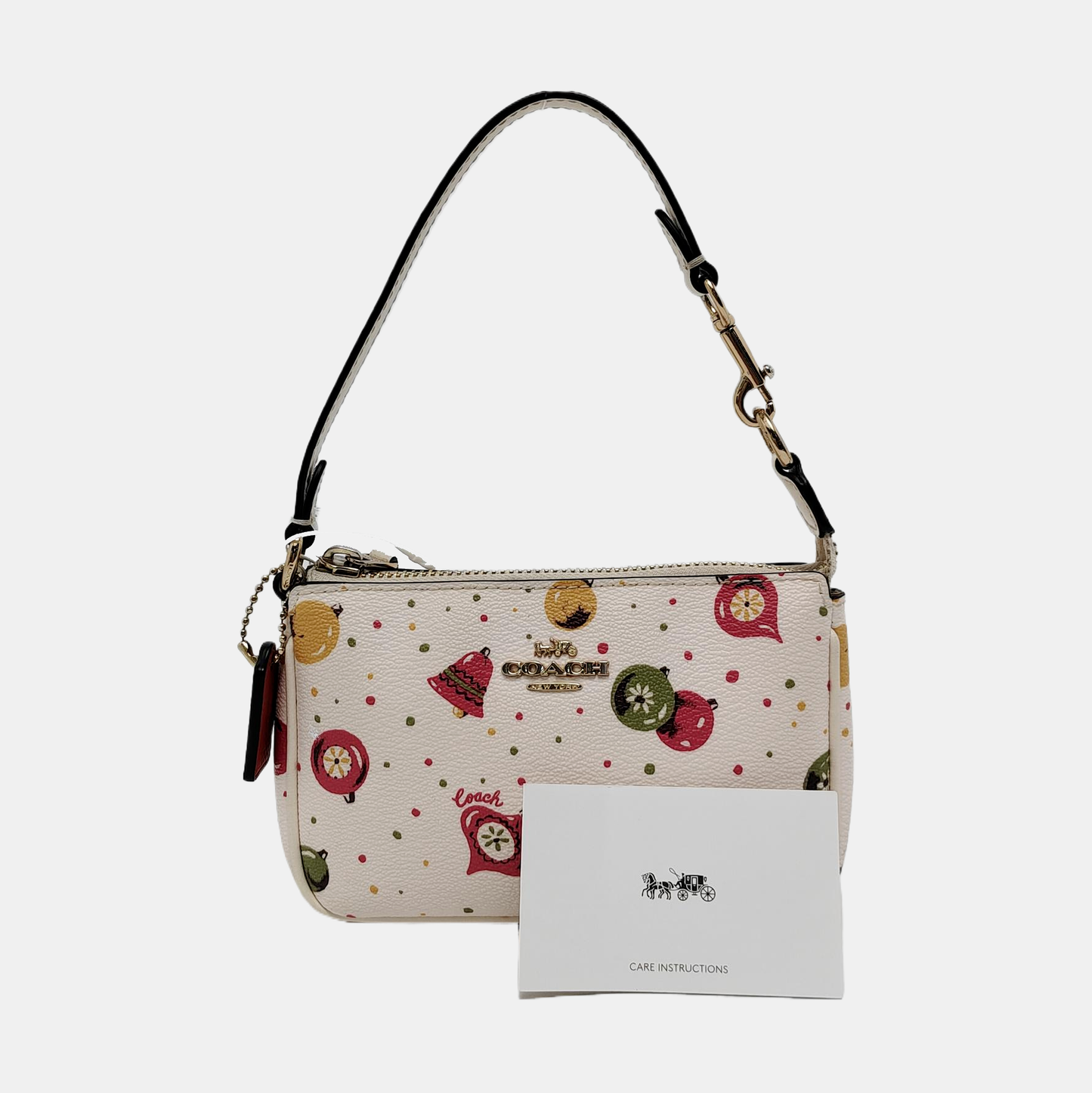 COACH NOLITA White Coated Canvas Printed Handbag Golden hardware-(SKU)-951528417