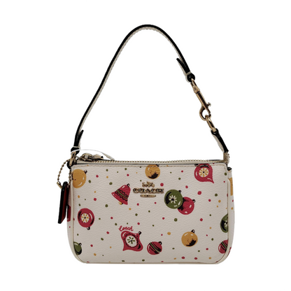 COACH NOLITA White Coated Canvas Printed Handbag Golden hardware-(SKU)-951528417
