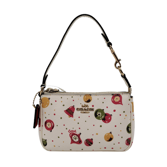 COACH NOLITA White Coated Canvas Printed Handbag Golden hardware-(SKU)-951528417